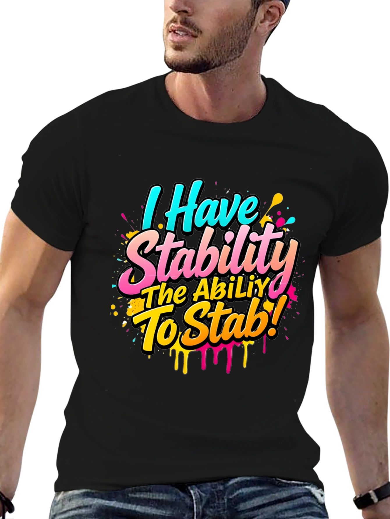 Funny Stability Stab T-Shirt