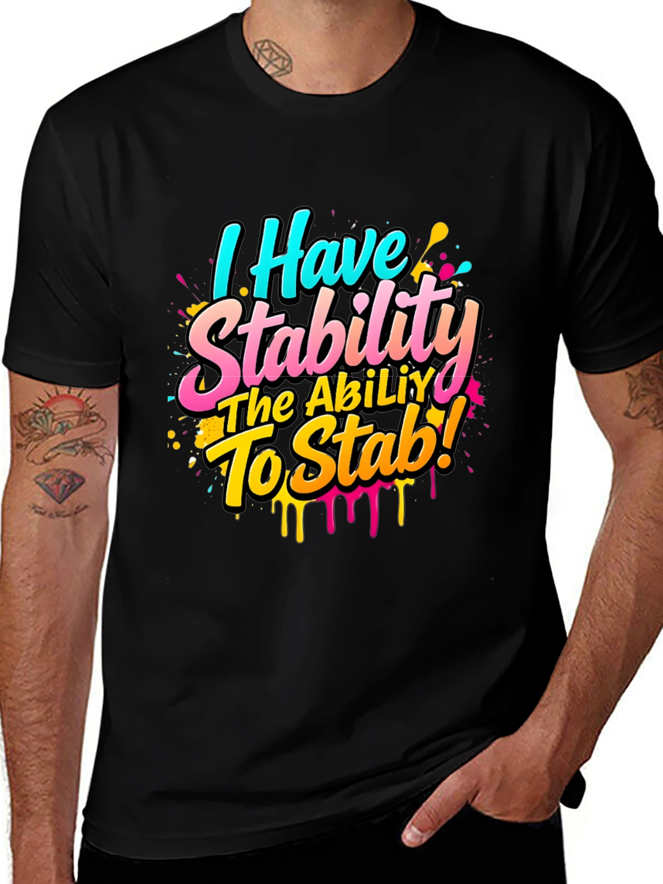 Funny Stability Stab T-Shirt