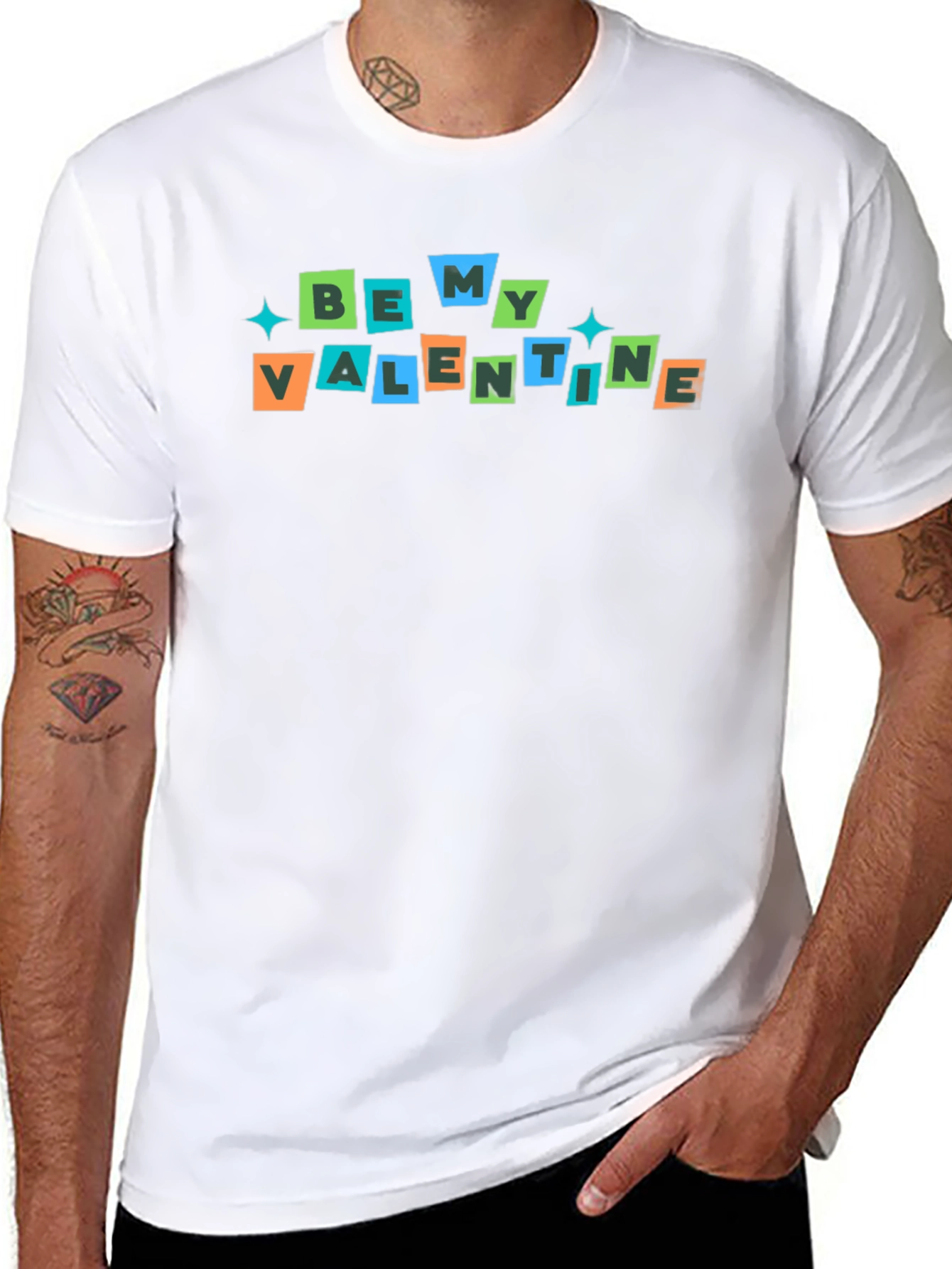 Be My Valentine Retro Block T-Shirt