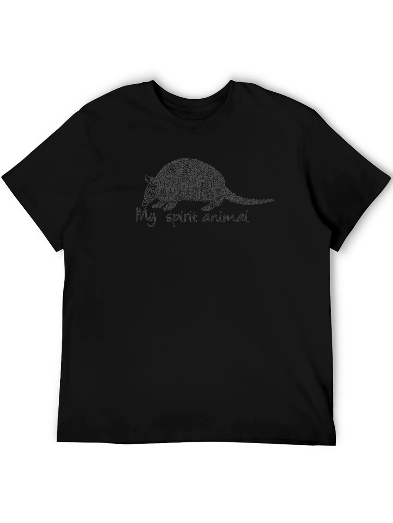 Armadillo Spirit Animal Graphic Tee - Black