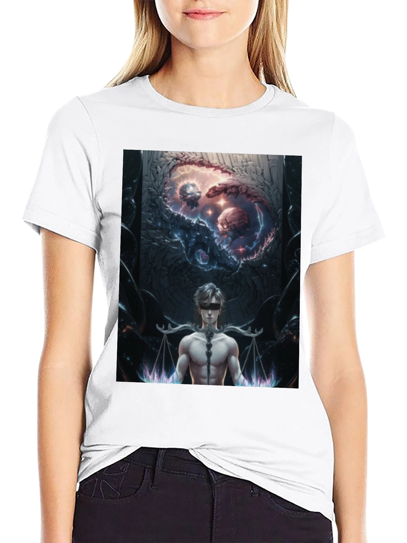 Libra Scales Man Black T-Shirt