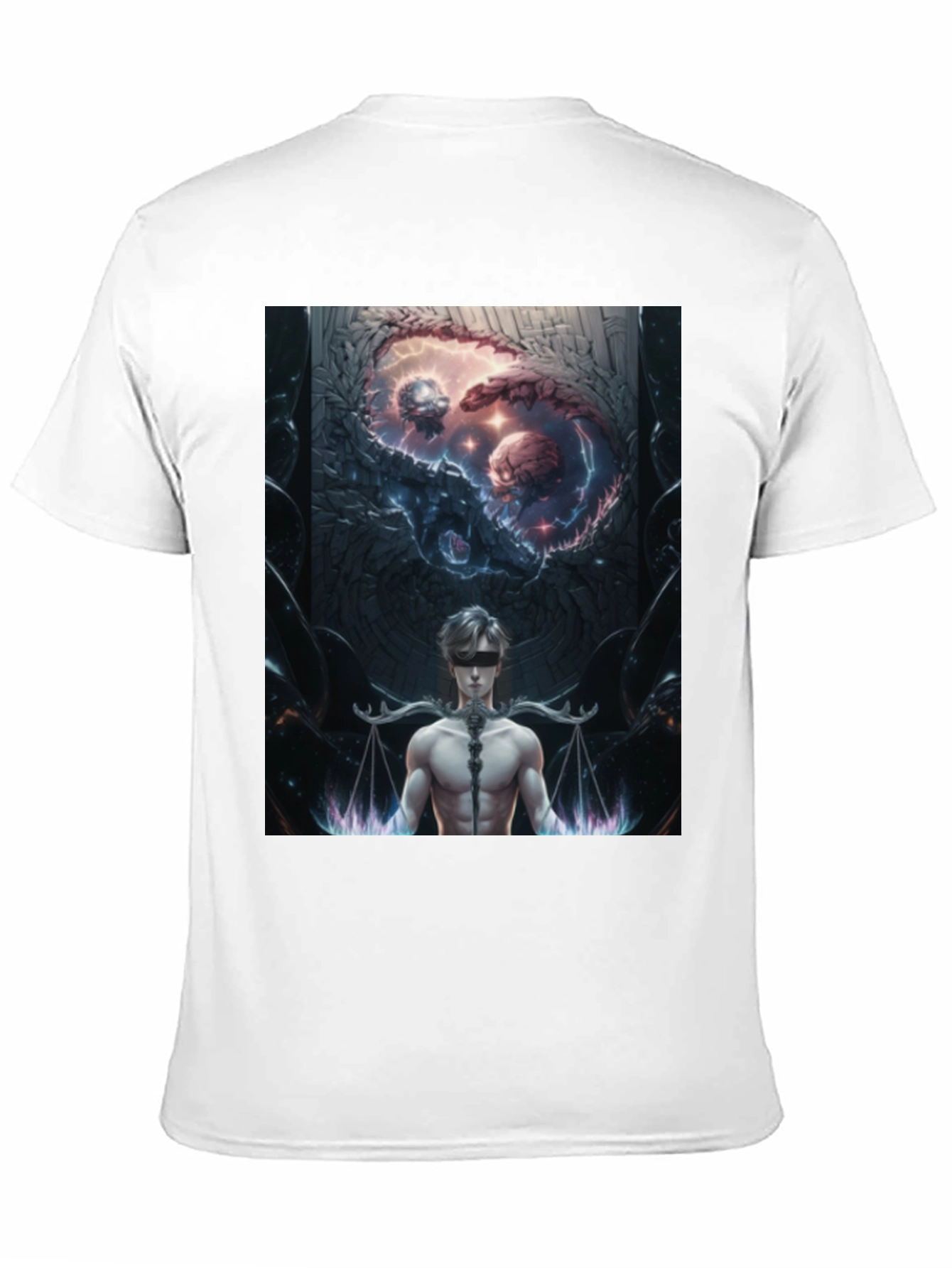 Libra Scales Man Black T-Shirt