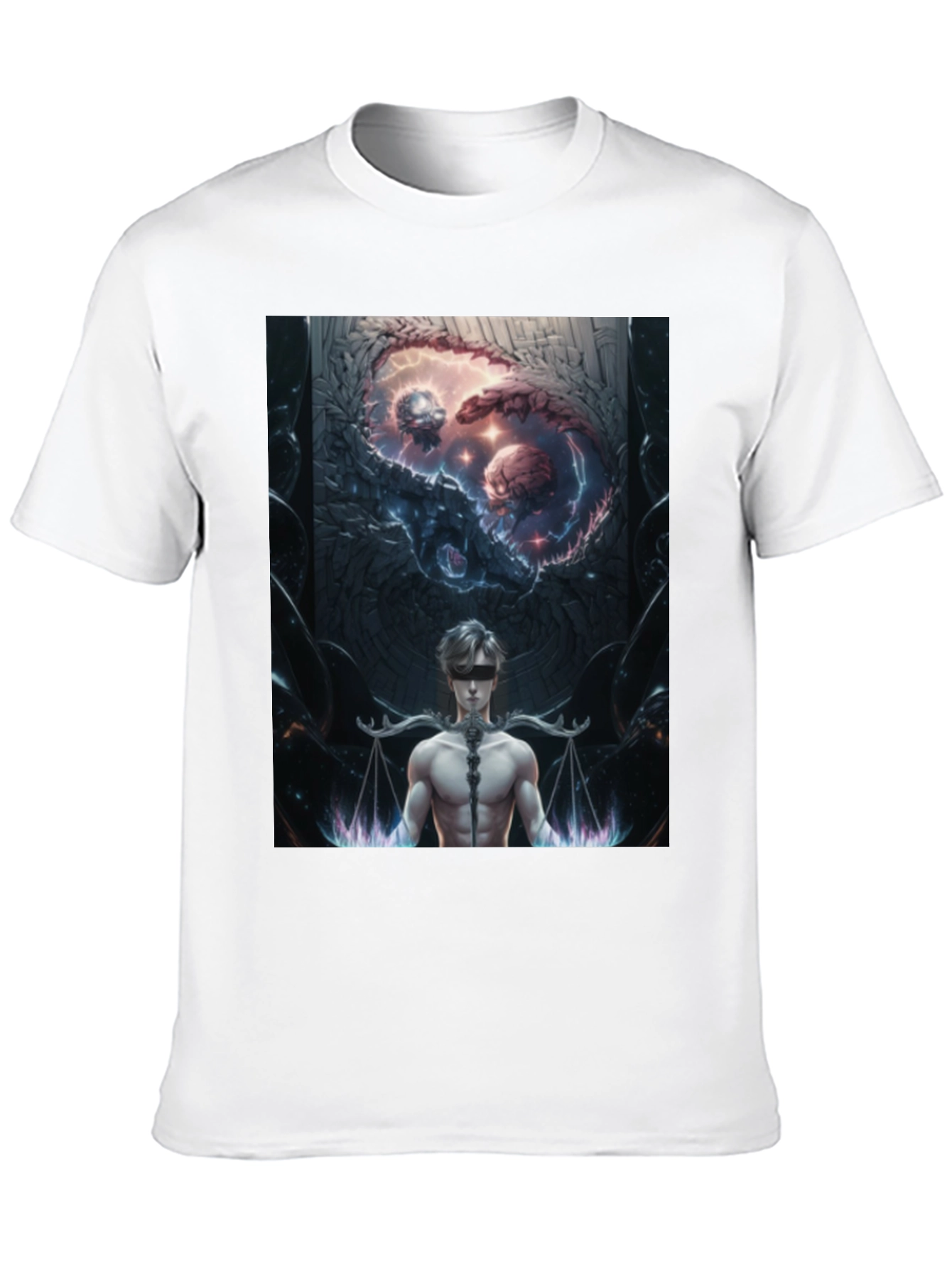 Libra Scales Man Black T-Shirt
