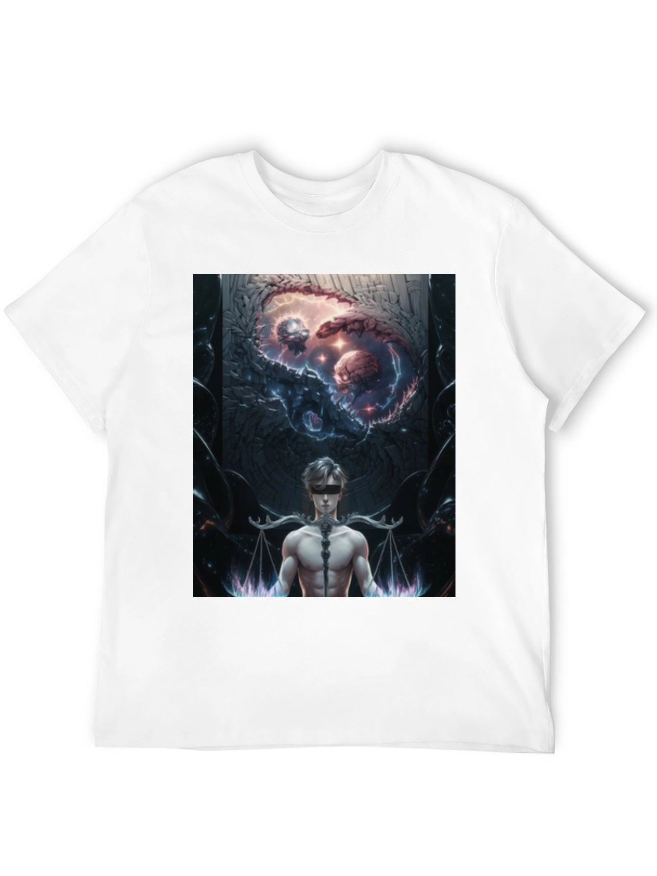 Libra Scales Man Black T-Shirt