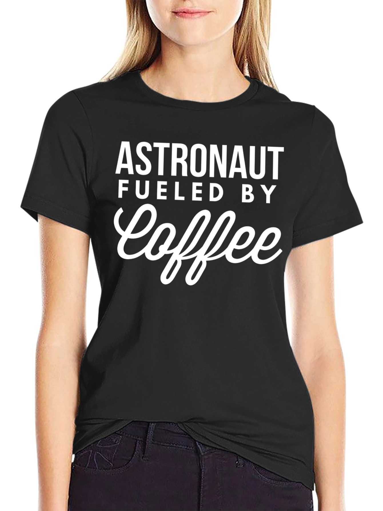 Astronaut Fueled By Coffee Graphic Tee
