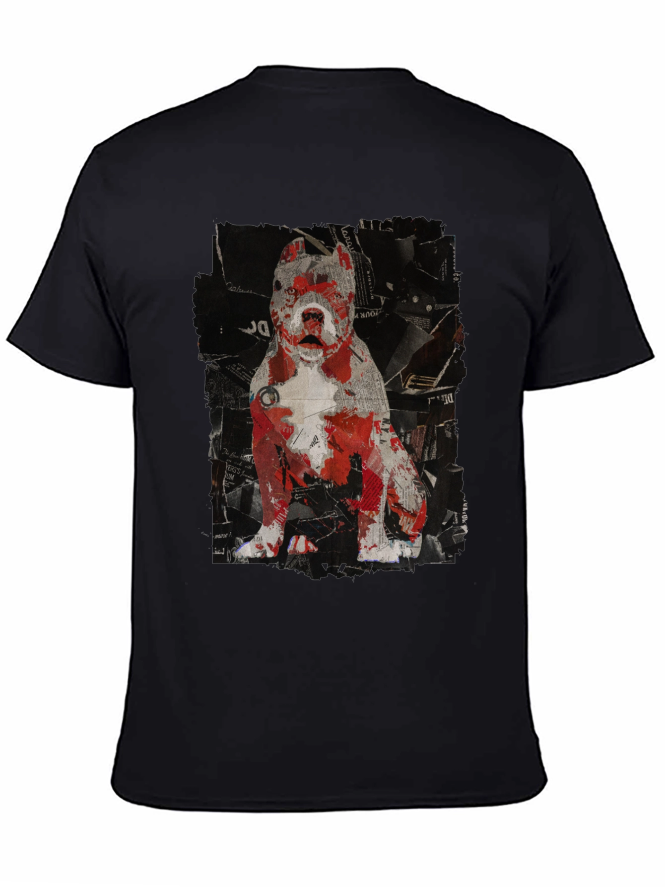 Abstract Red Dog T-Shirt – Artistic Dog Lover Graphic Tee Gift