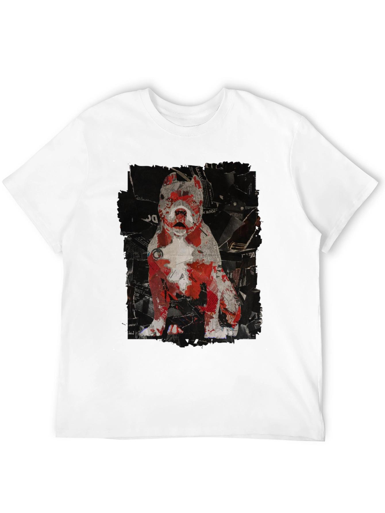 Abstract Red Dog T-Shirt – Artistic Dog Lover Graphic Tee Gift