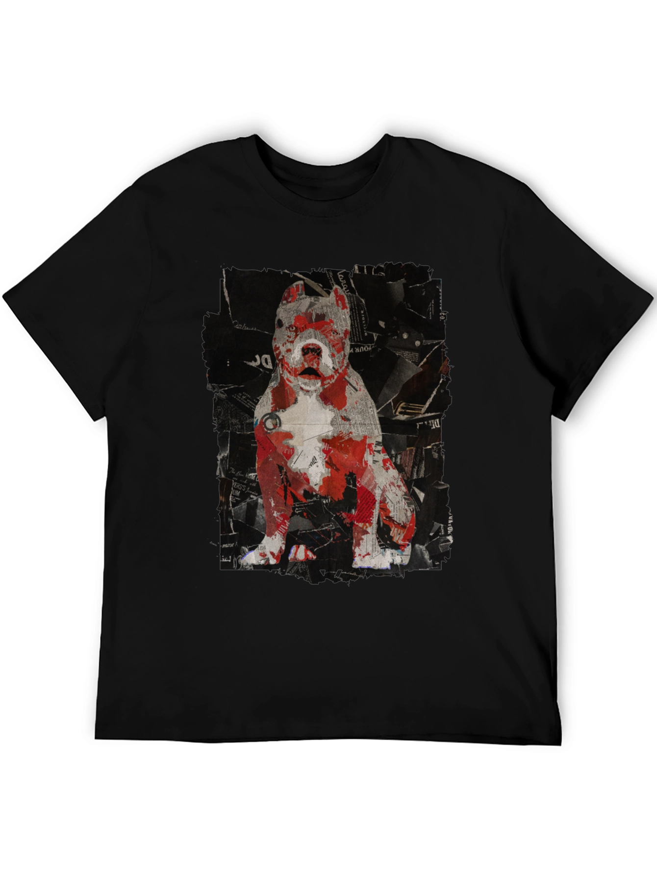 Abstract Red Dog T-Shirt – Artistic Dog Lover Graphic Tee Gift