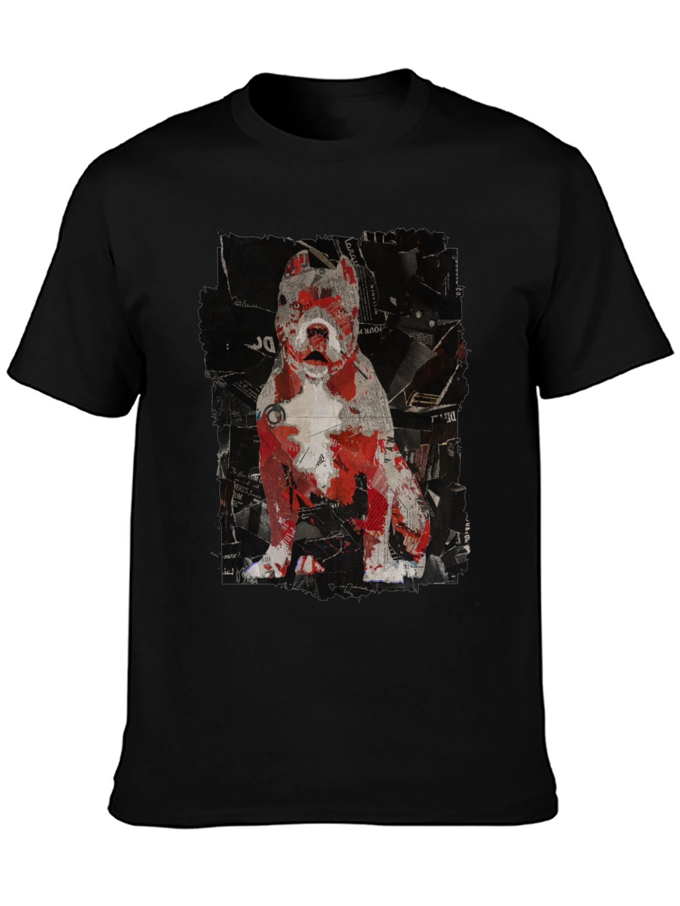 Abstract Red Dog T-Shirt – Artistic Dog Lover Graphic Tee Gift