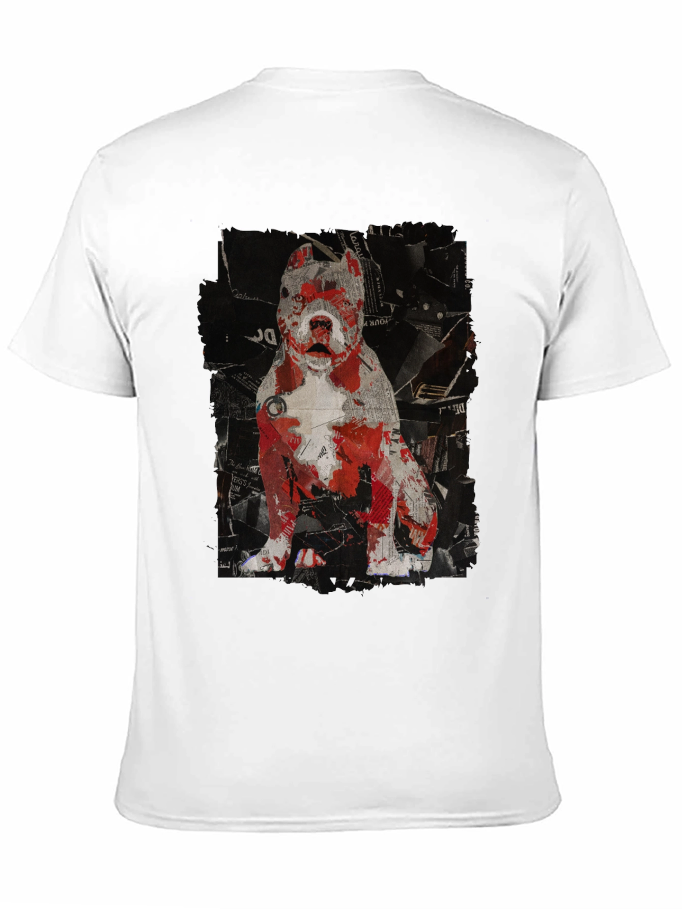 Abstract Red Dog T-Shirt – Artistic Dog Lover Graphic Tee Gift