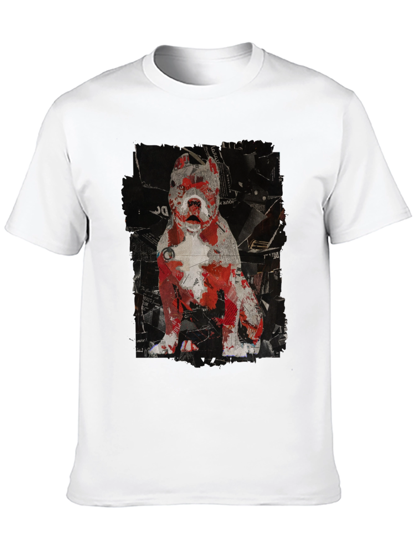 Abstract Red Dog T-Shirt – Artistic Dog Lover Graphic Tee Gift
