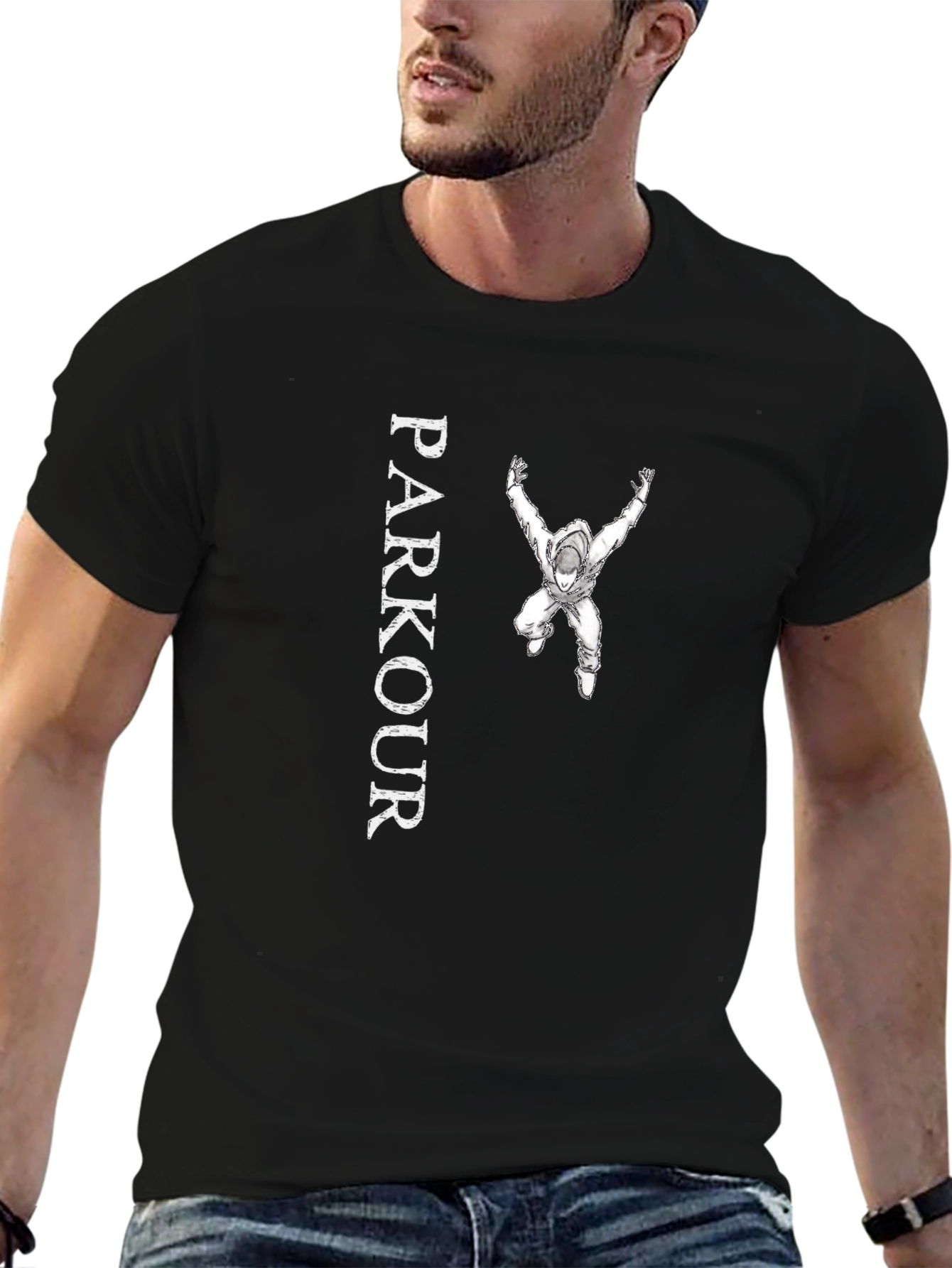 Parkour Graphic Tee - Black