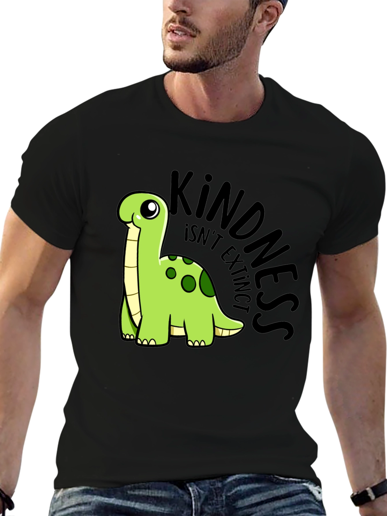 Kindness Dinosaur Graphic Tee - Extinction Awareness Shirt