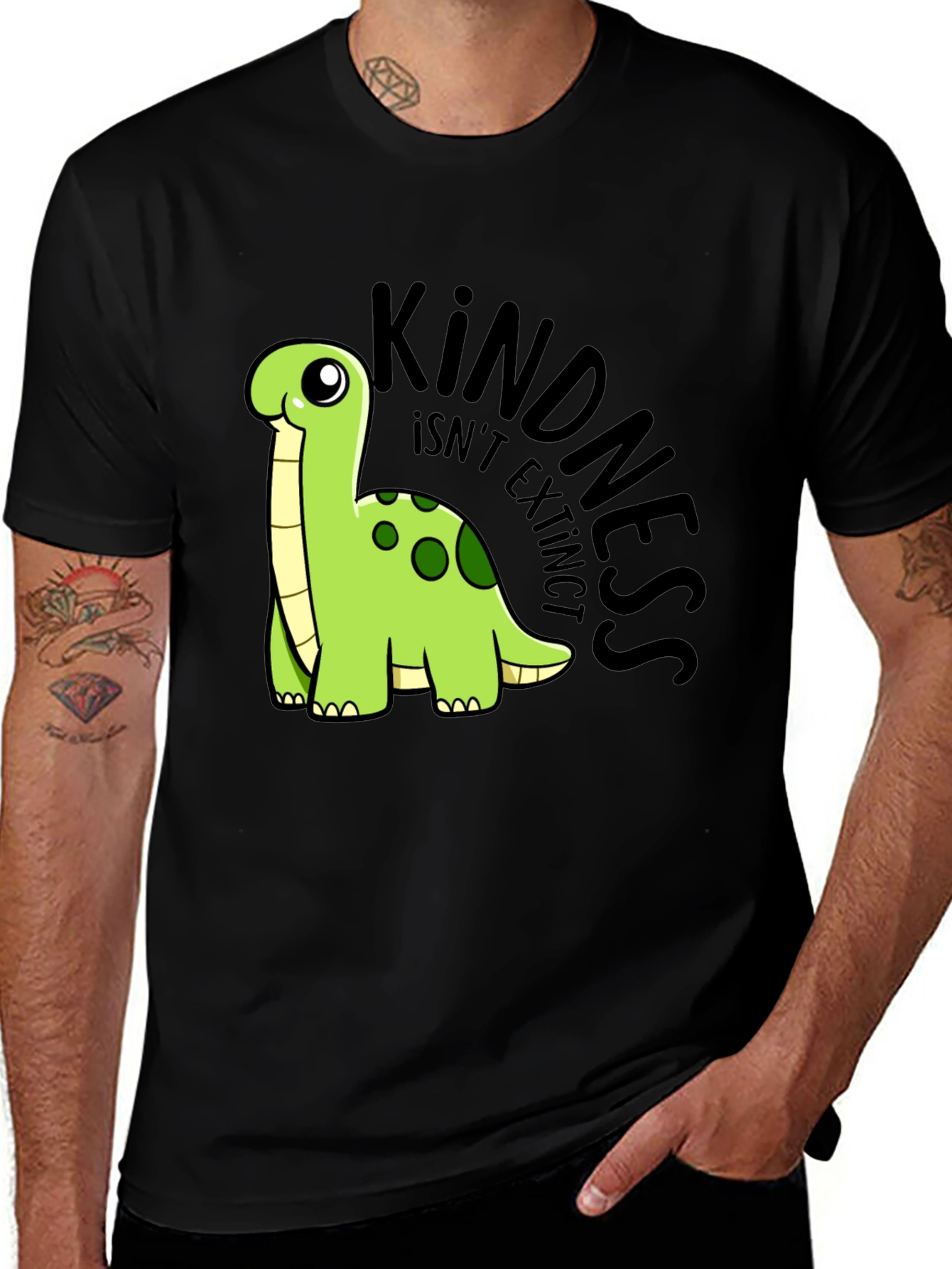 Kindness Dinosaur Graphic Tee - Extinction Awareness Shirt