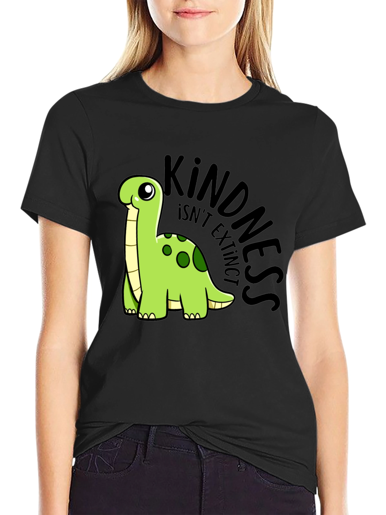Kindness Dinosaur Graphic Tee - Extinction Awareness Shirt