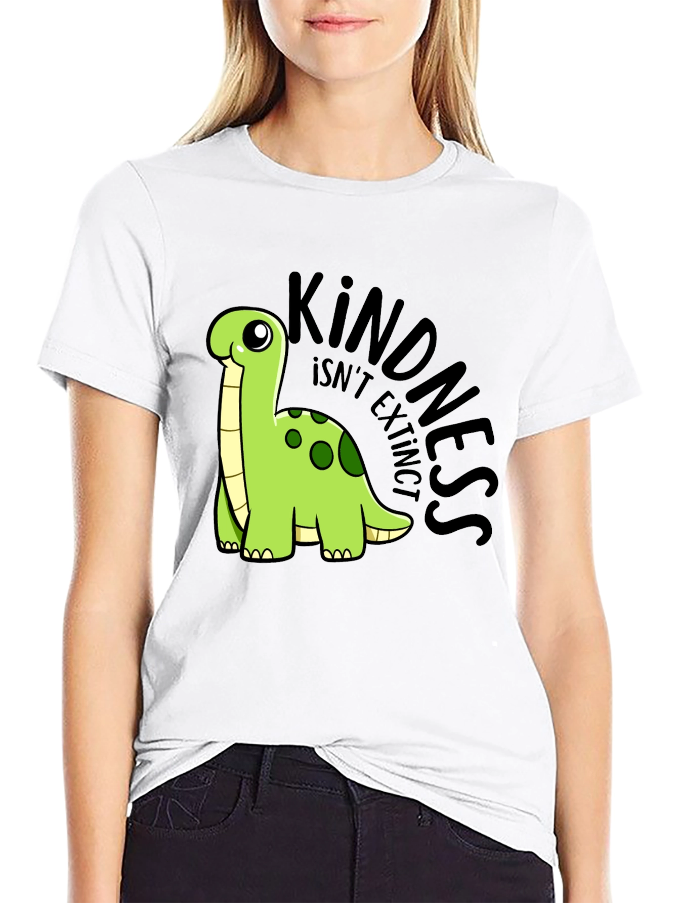 Kindness Dinosaur Graphic Tee - Extinction Awareness Shirt