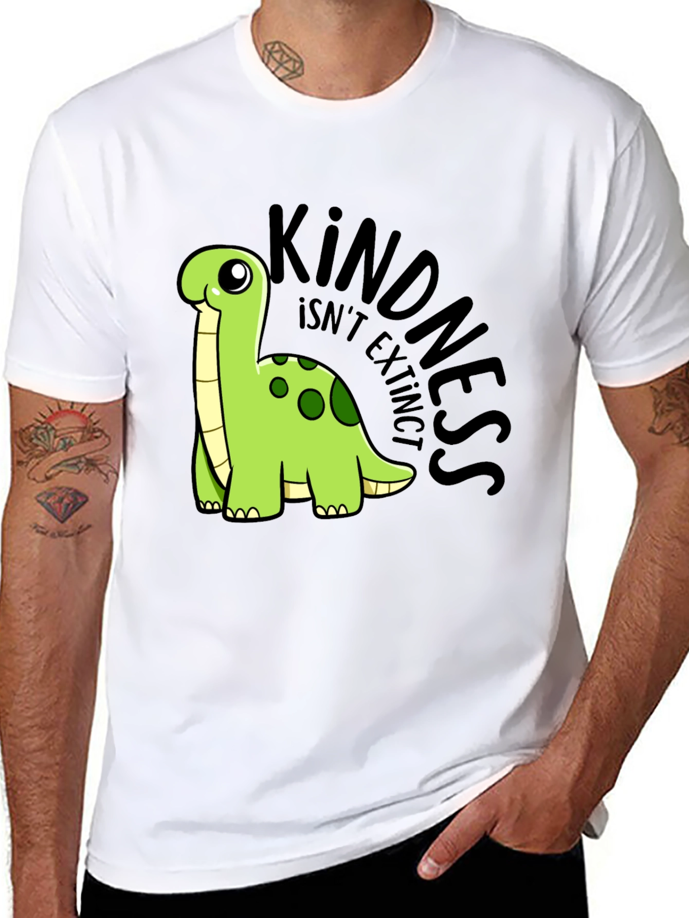 Kindness Dinosaur Graphic Tee - Extinction Awareness Shirt