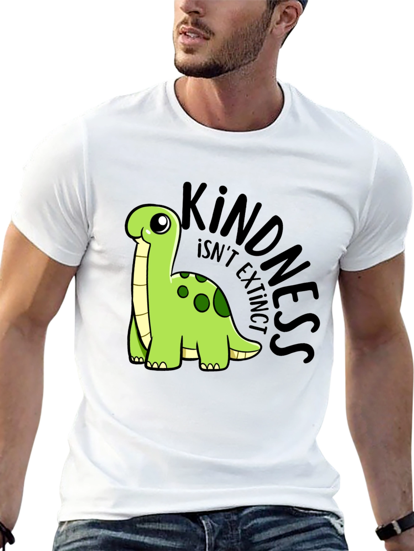 Kindness Dinosaur Graphic Tee - Extinction Awareness Shirt