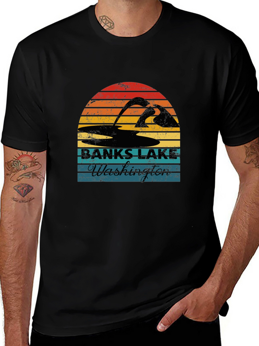 Banks Lake Washington Retro T-Shirt