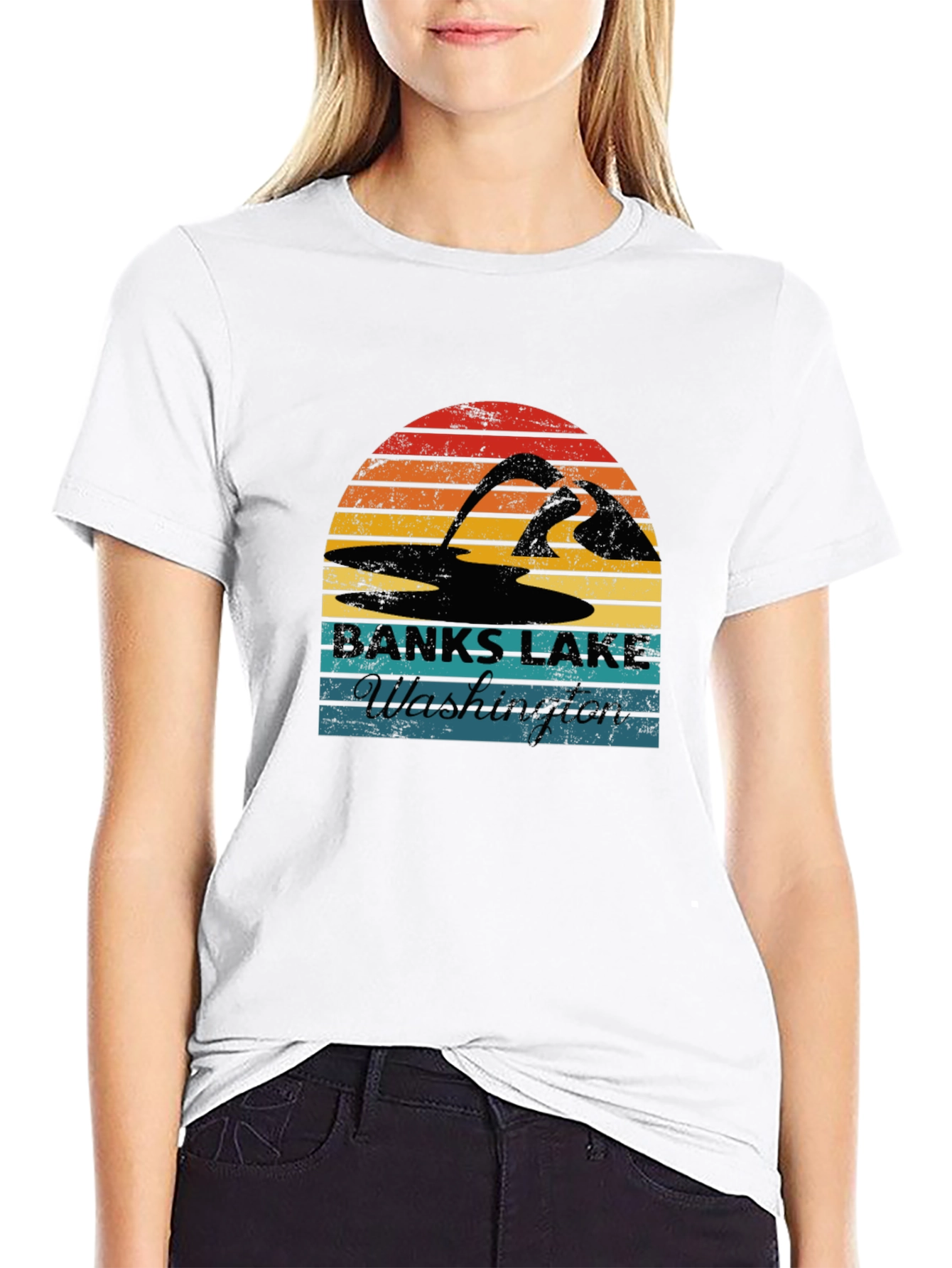 Banks Lake Washington Retro T-Shirt