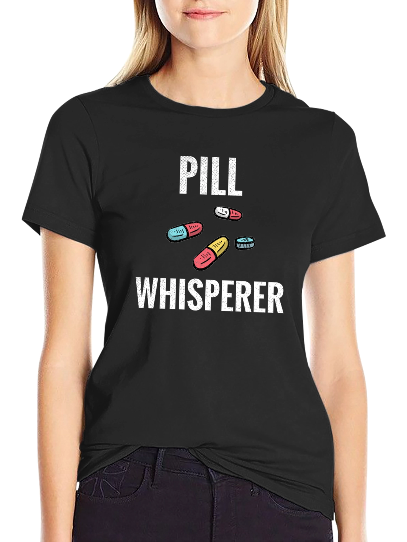 Pill Whisperer Graphic Tee - Black Cotton T-Shirt
