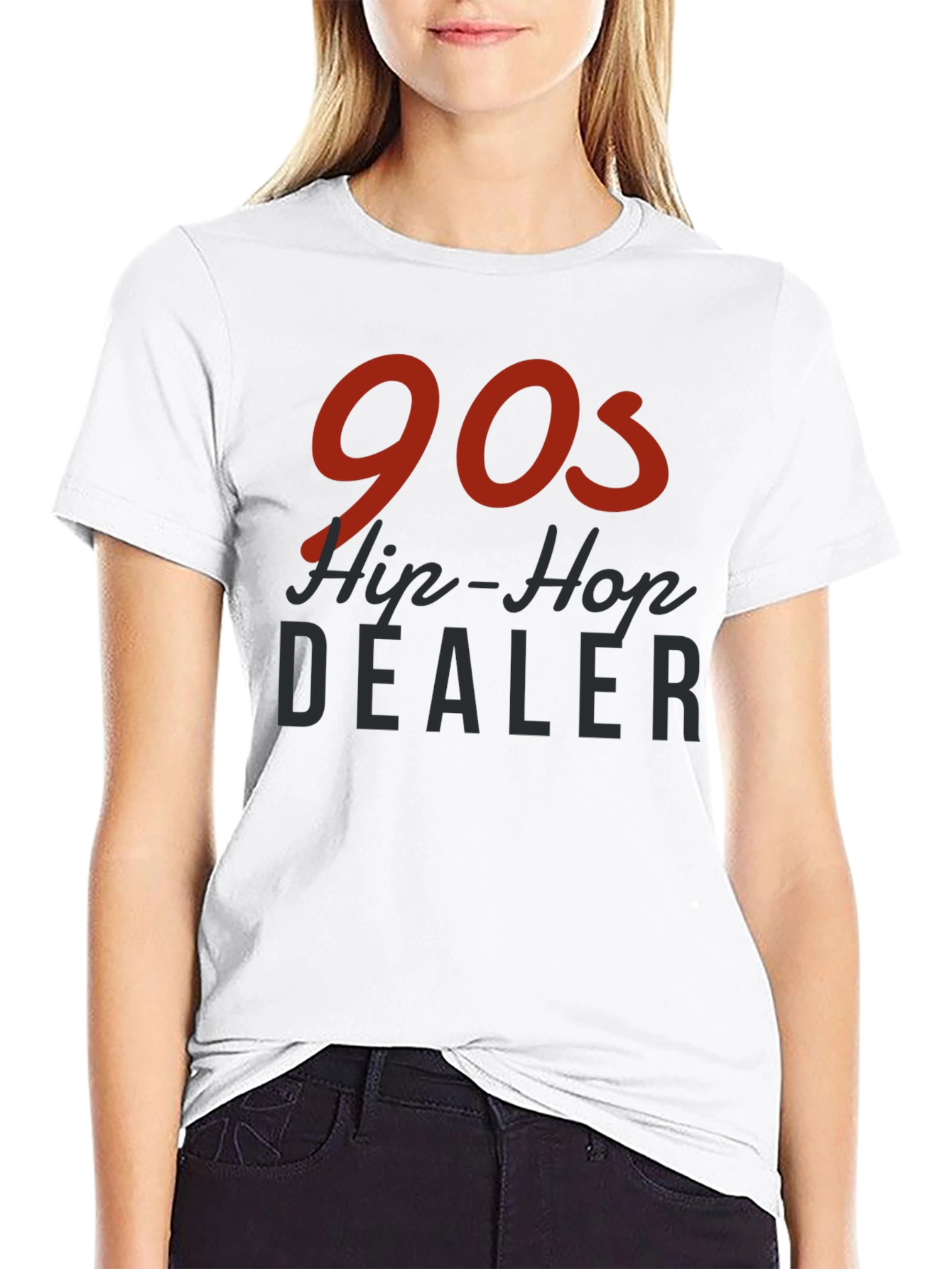 90s Hip-Hop Dealer Black Graphic T-Shirt