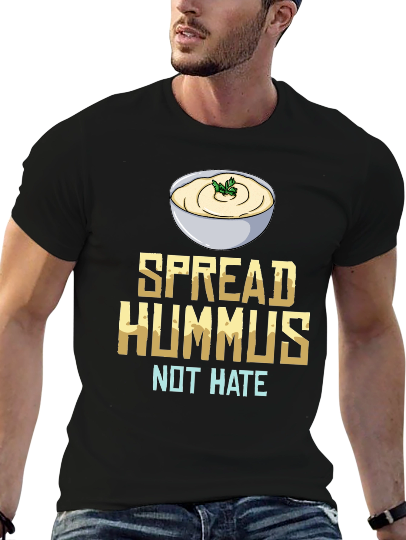 Spread Hummus Not Hate T-Shirt Vegan Foodie Tee