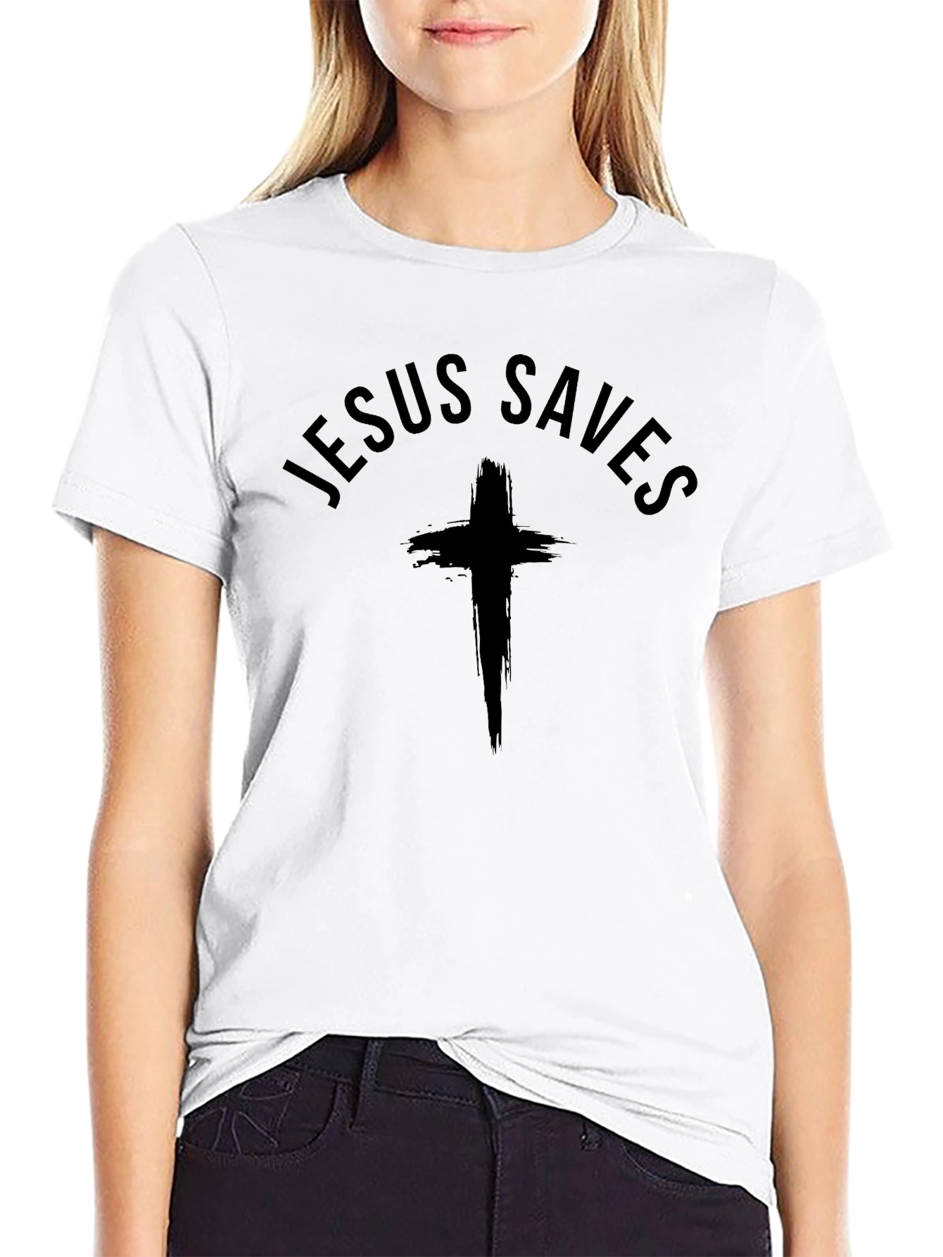 Jesus Saves Graphic Tee - Stylish Christian Apparel