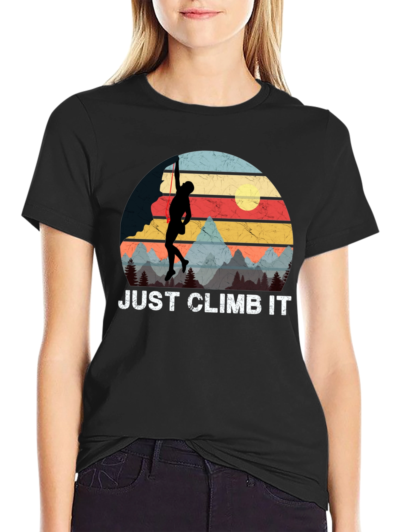 Just Climb It Retro Graphic Tee