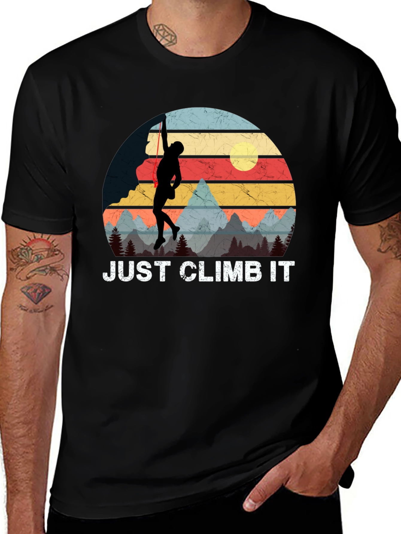 Just Climb It Retro Graphic Tee