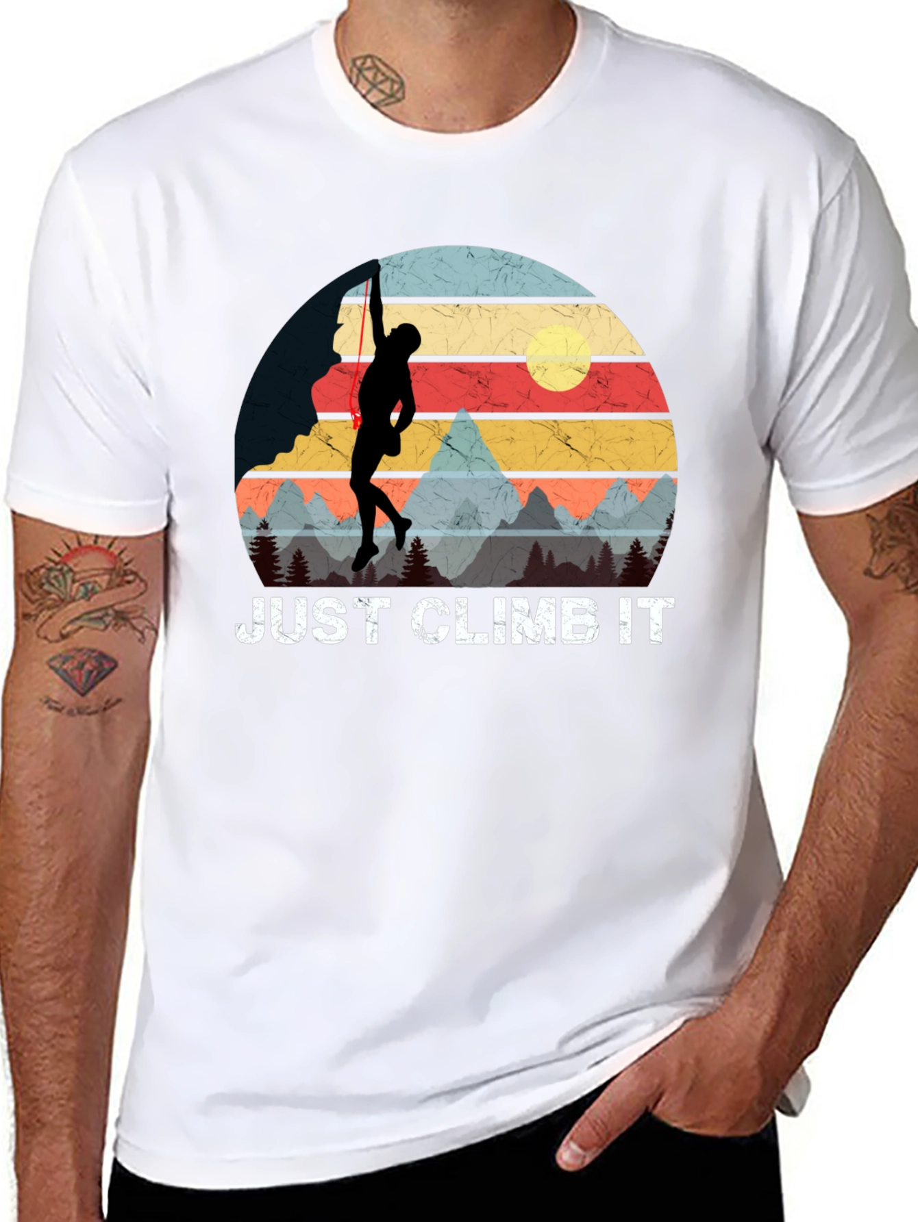 Just Climb It Retro Graphic Tee