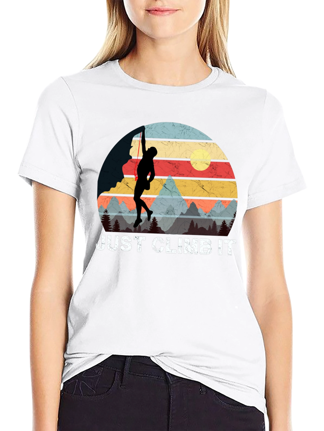Just Climb It Retro Graphic Tee
