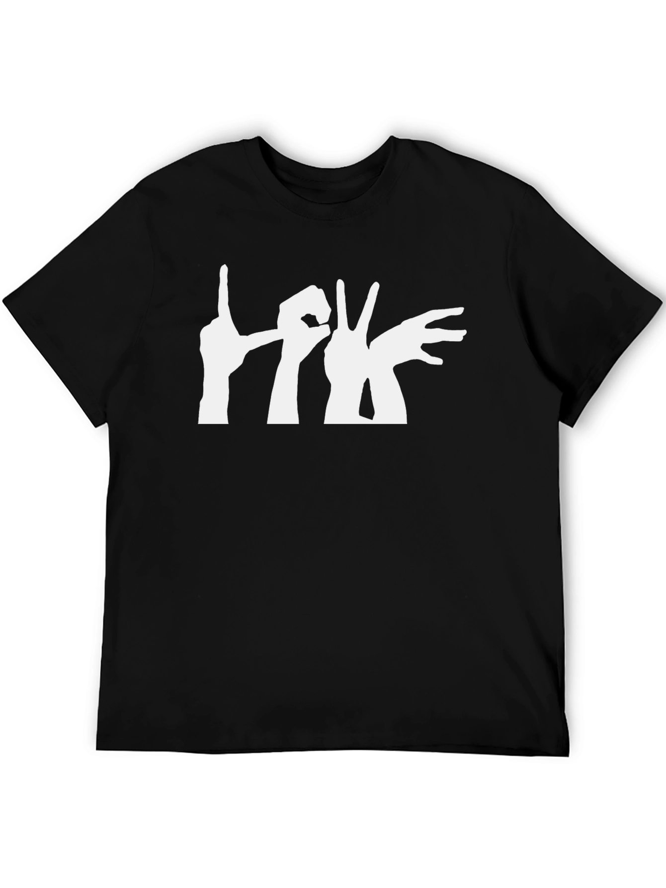 Love Sign Language Black T-Shirt