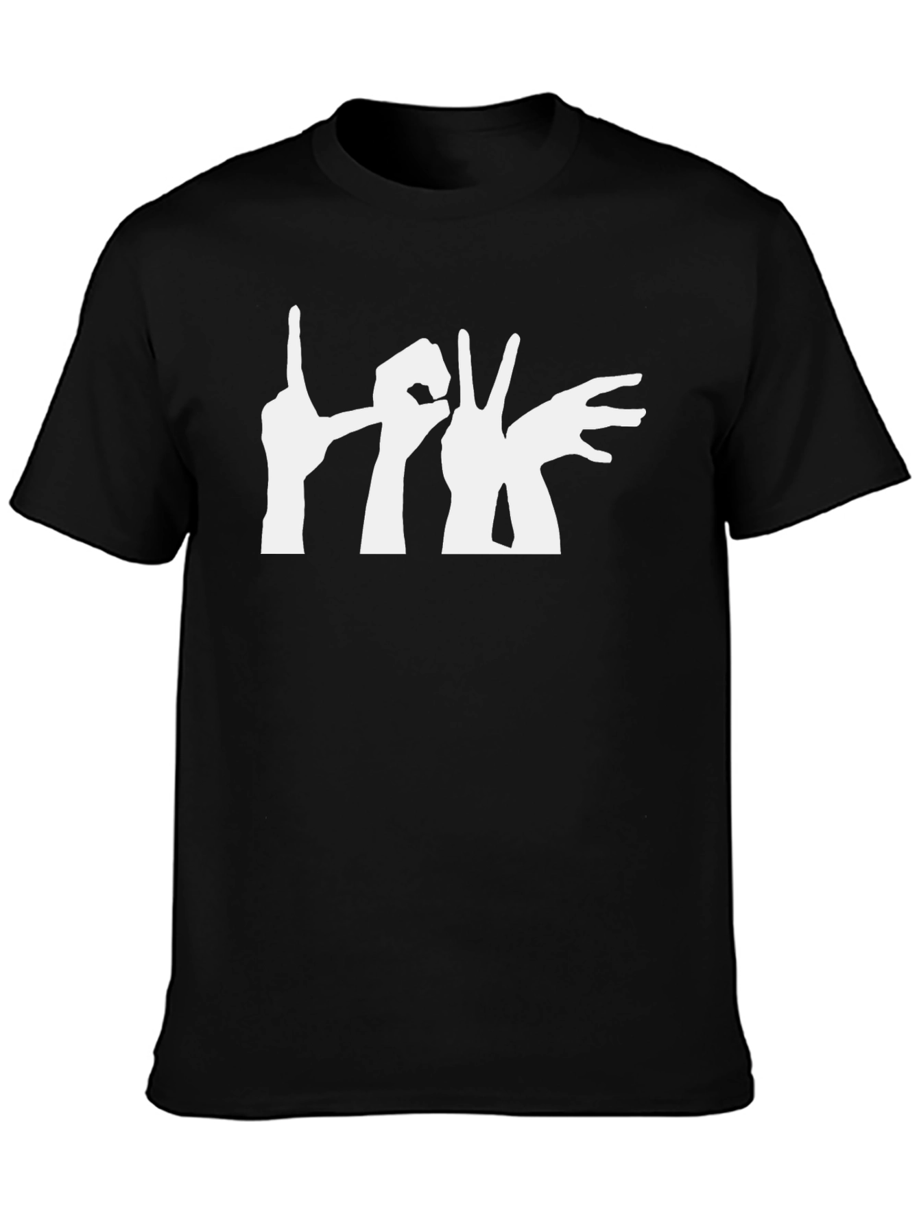 Love Sign Language Black T-Shirt
