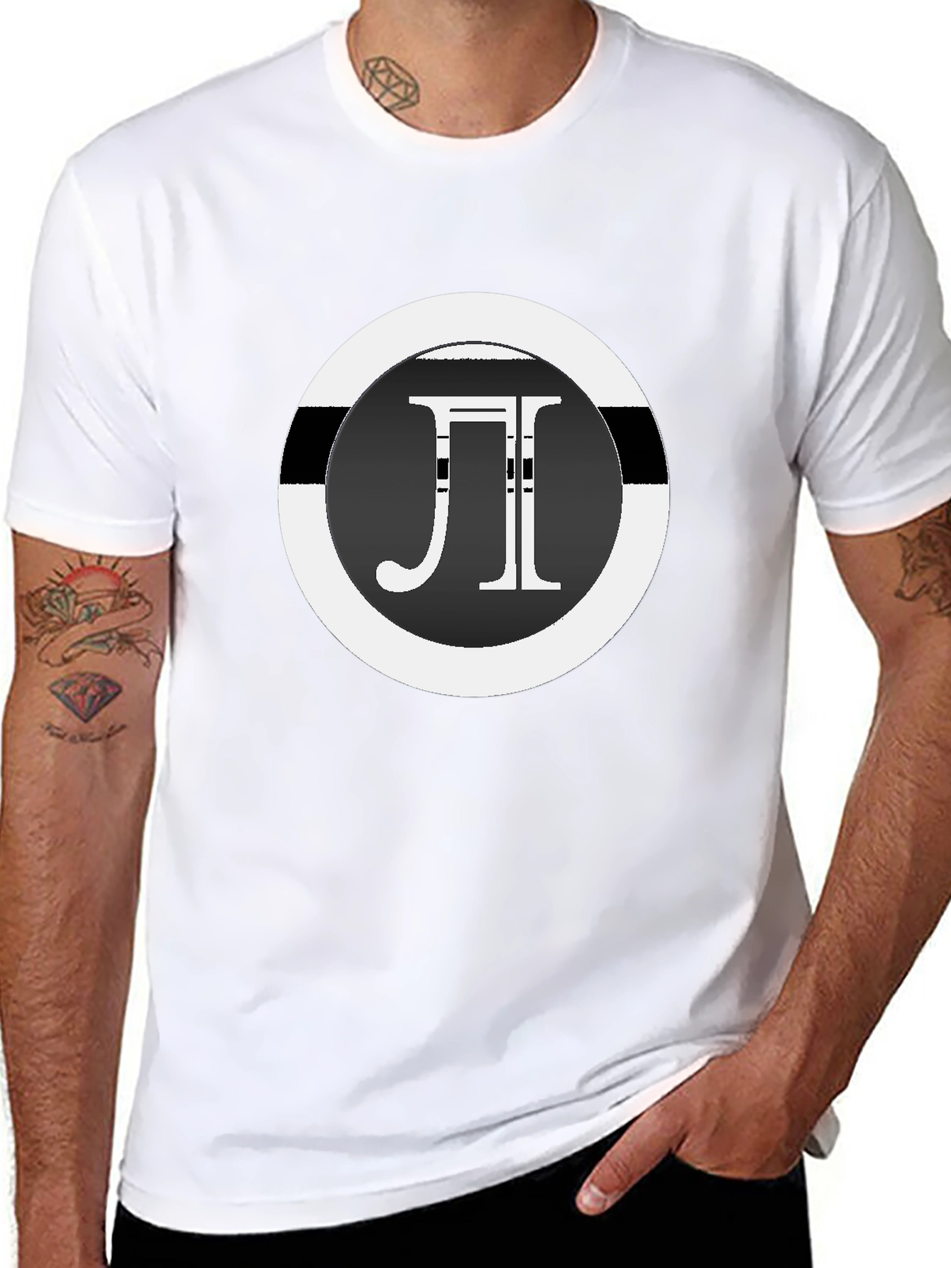 Pi Symbol Graphic T-Shirt - Black Casual Tee