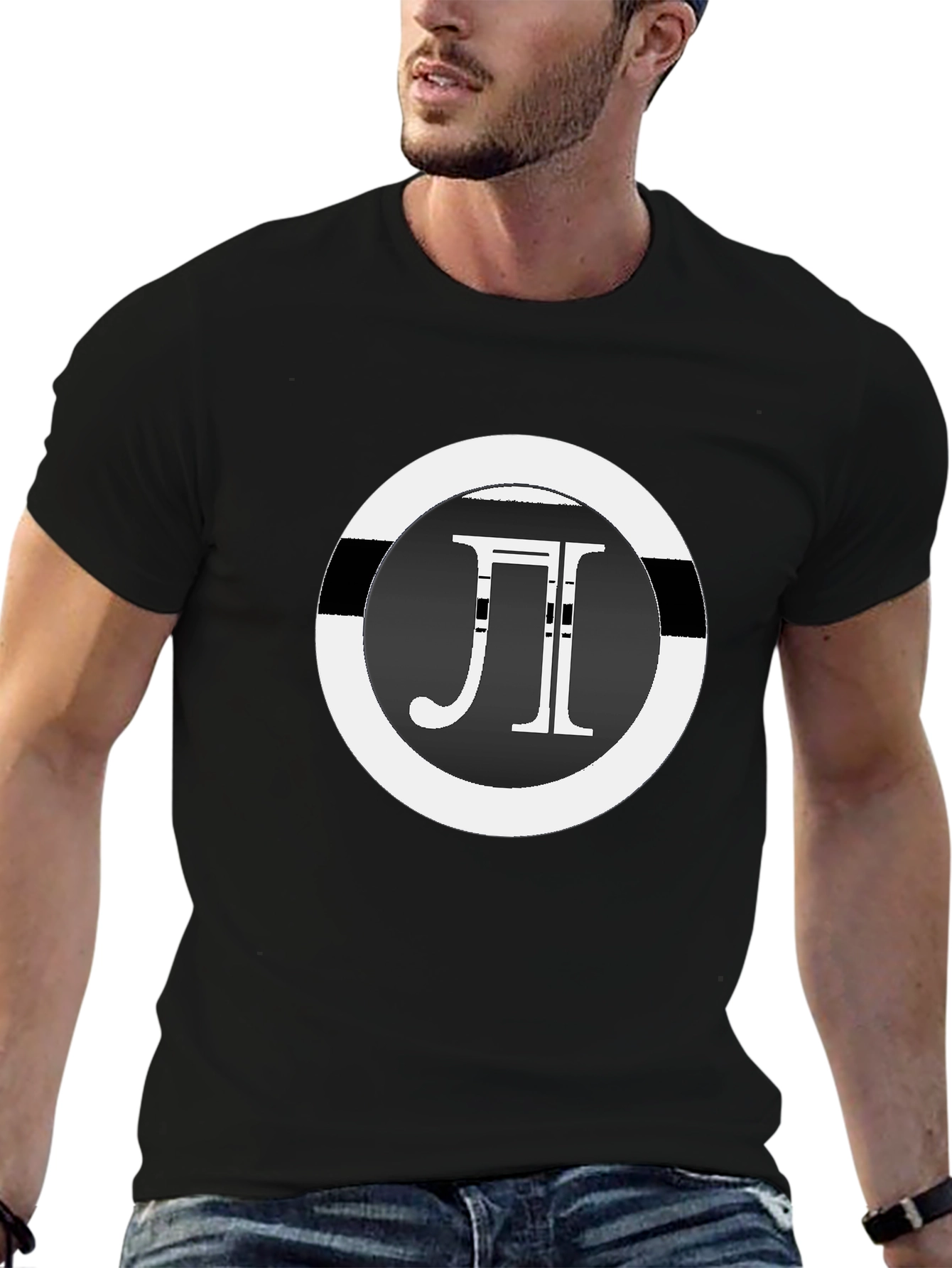 Pi Symbol Graphic T-Shirt - Black Casual Tee