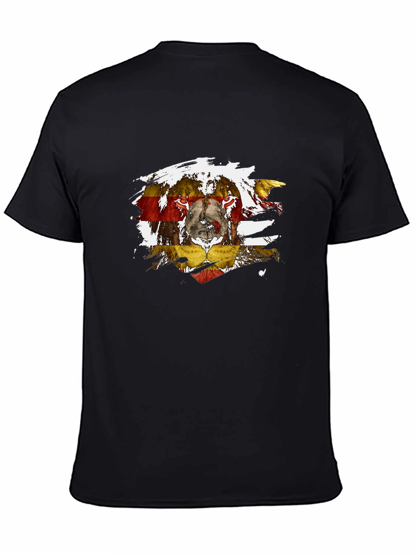 Lion Flag Graphic Black T-Shirt