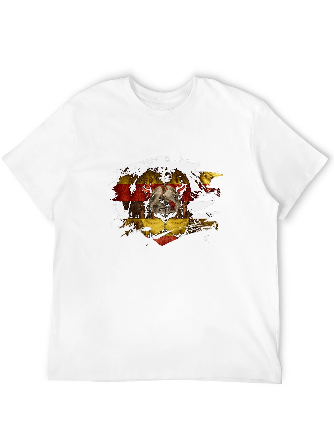 Lion Flag Graphic Black T-Shirt