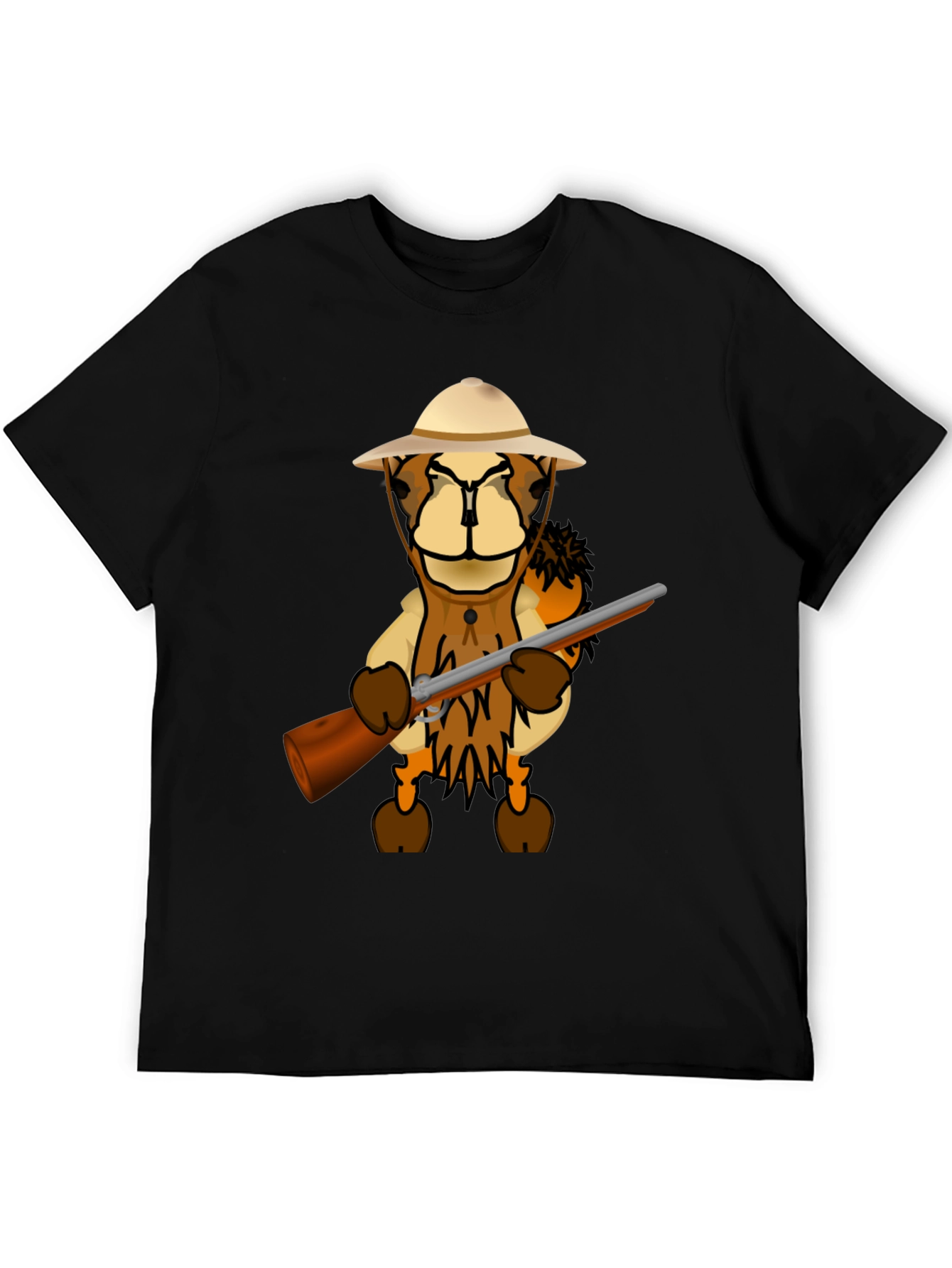 Cartoon Lion Hunter T-Shirt