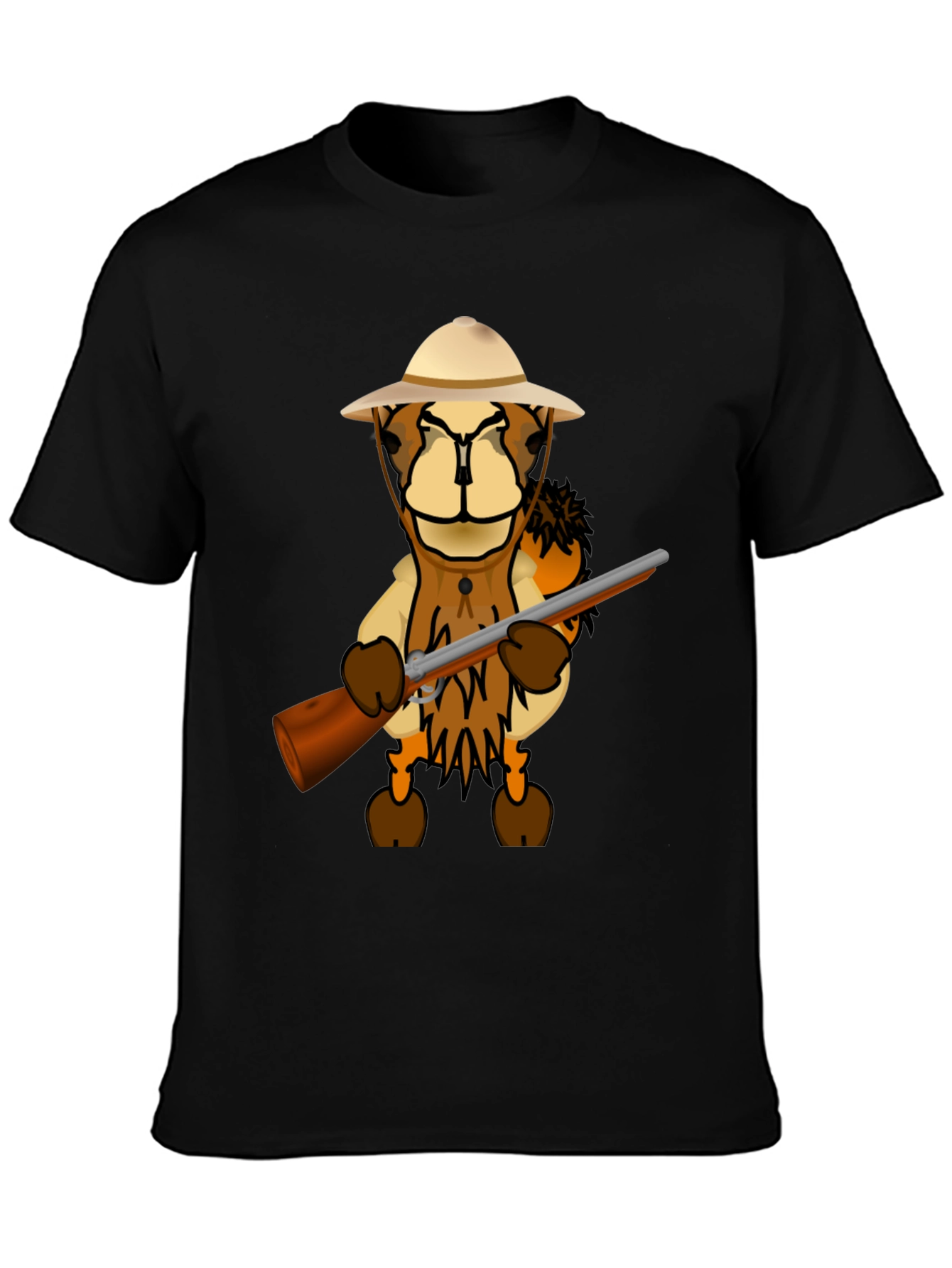 Cartoon Lion Hunter T-Shirt