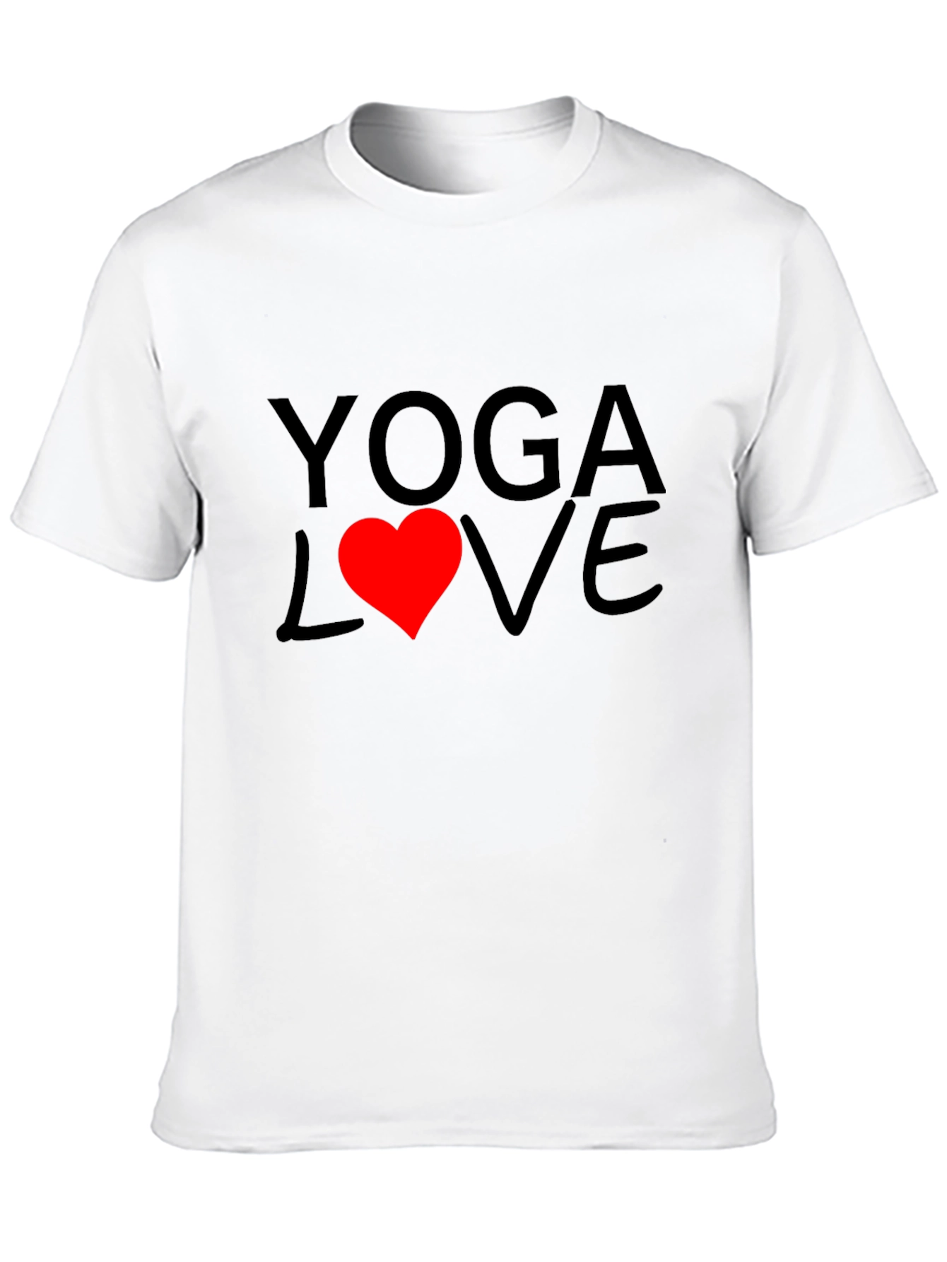 Yoga Love Graphic Tee - Soft Cotton Black T-Shirt