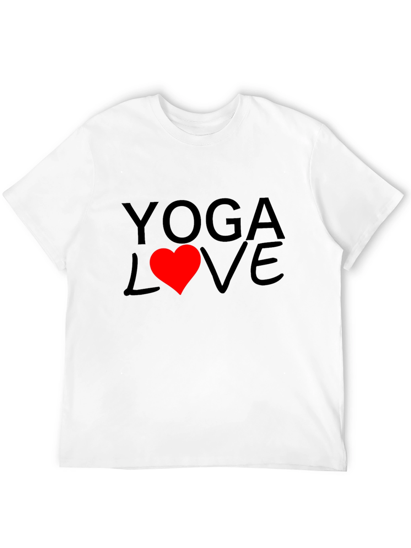 Yoga Love Graphic Tee - Soft Cotton Black T-Shirt