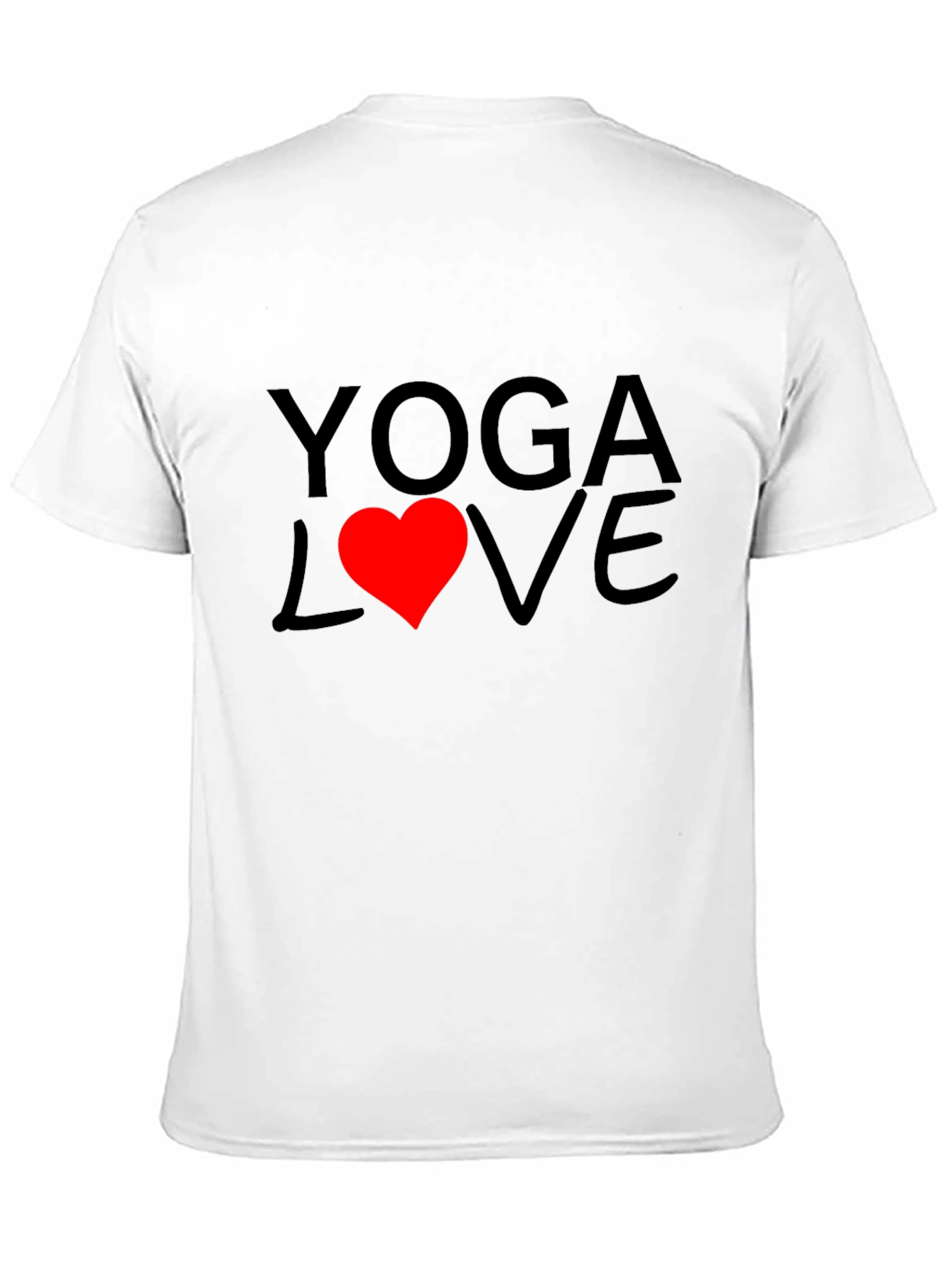 Yoga Love Graphic Tee - Soft Cotton Black T-Shirt