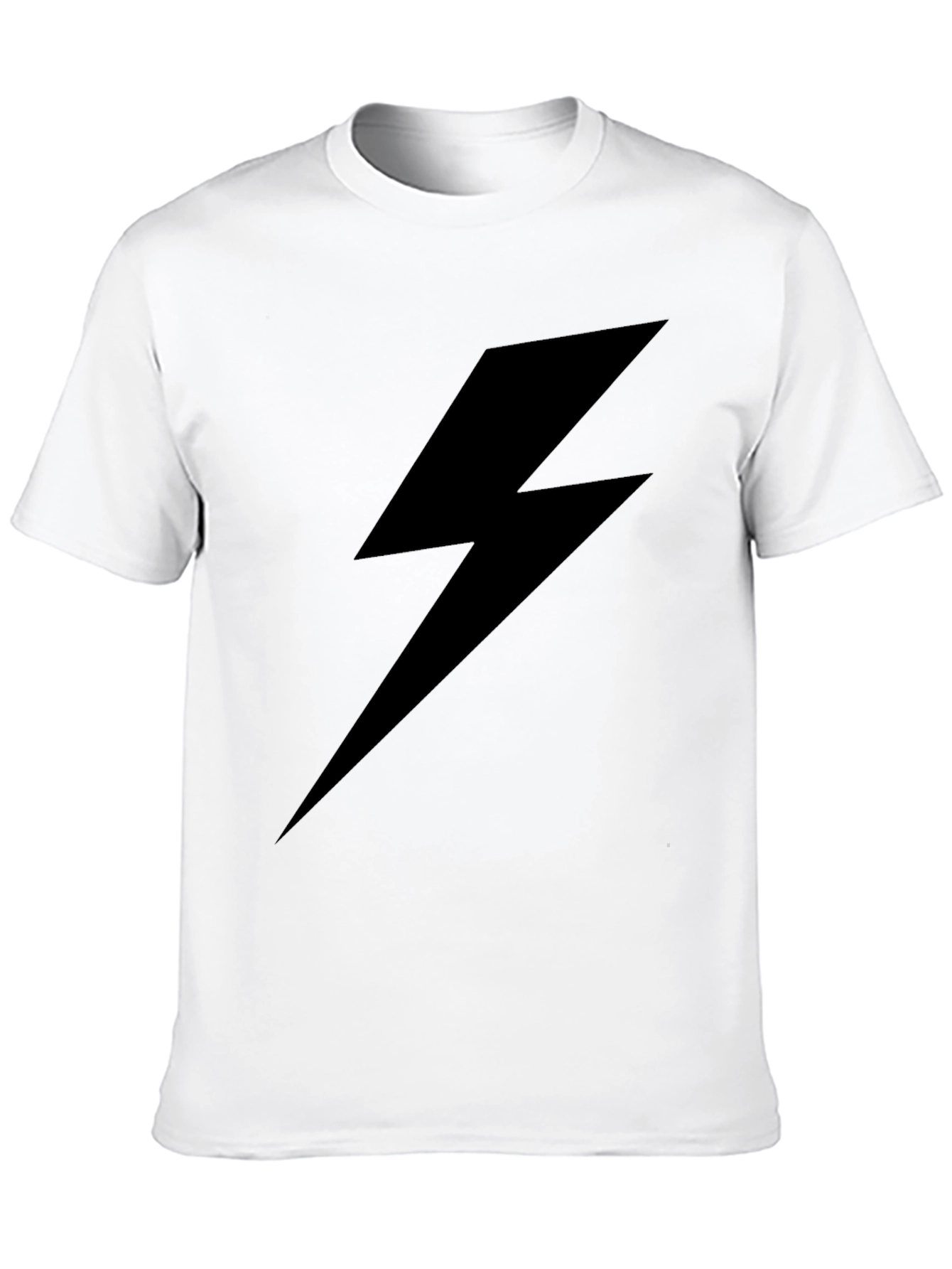 Black Lightning Bolt Graphic Tee - Casual Style