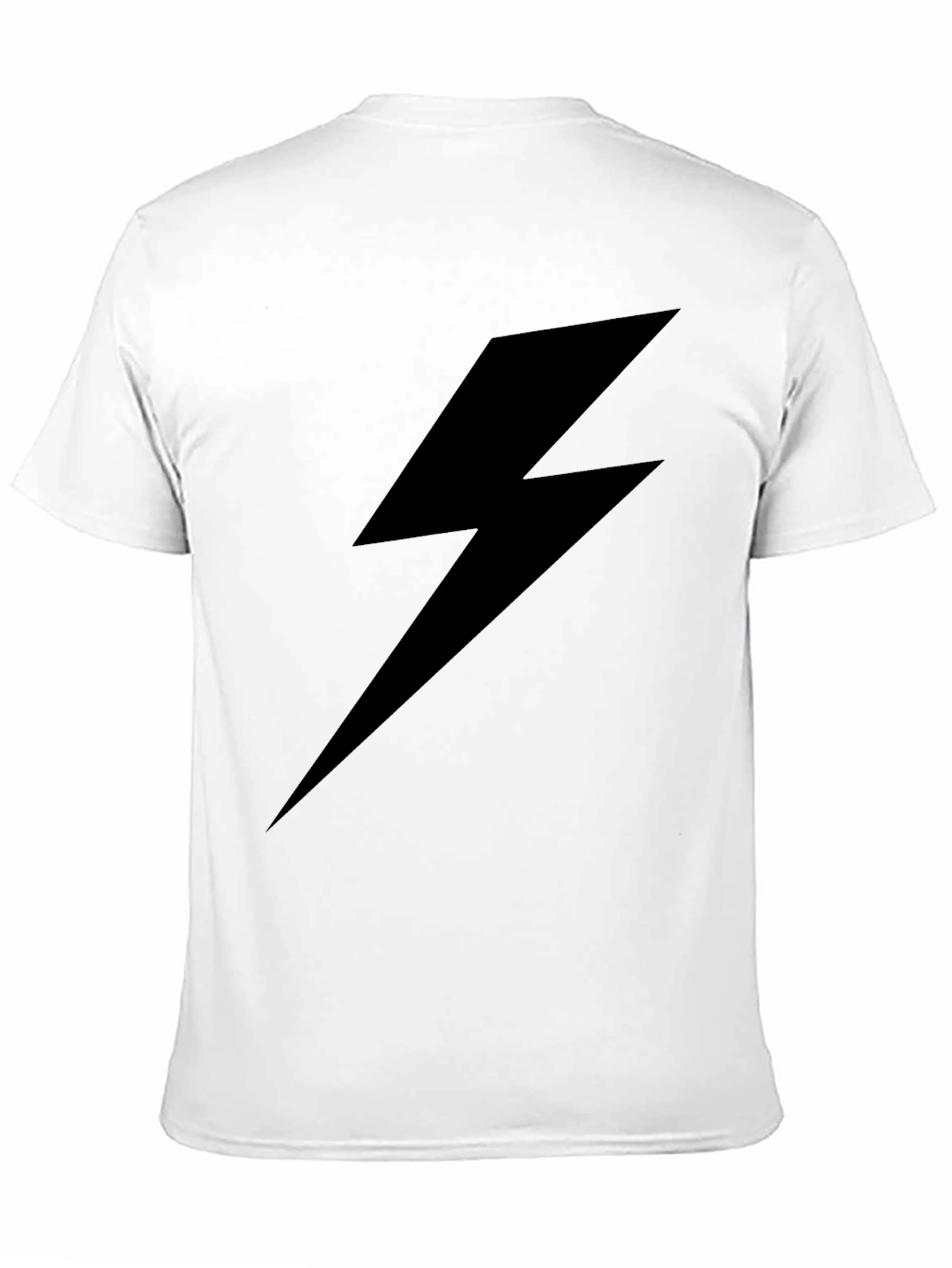 Black Lightning Bolt Graphic Tee - Casual Style