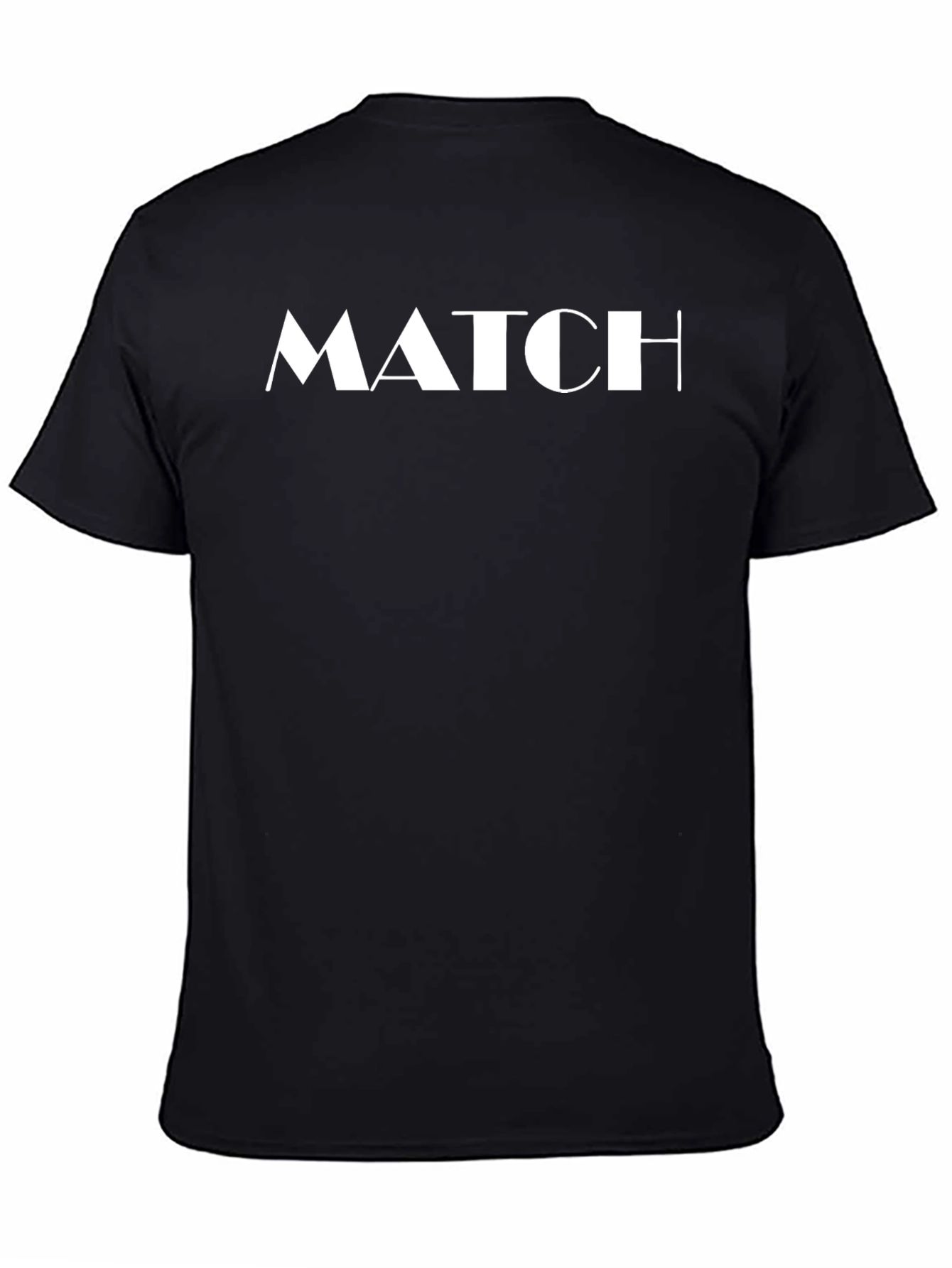 Modern Black T-Shirt with MATCH Print
