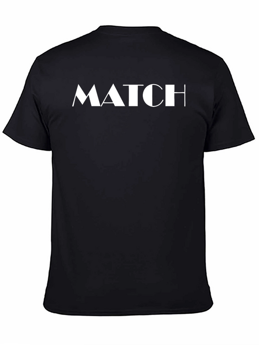 Modern Black T-Shirt with MATCH Print