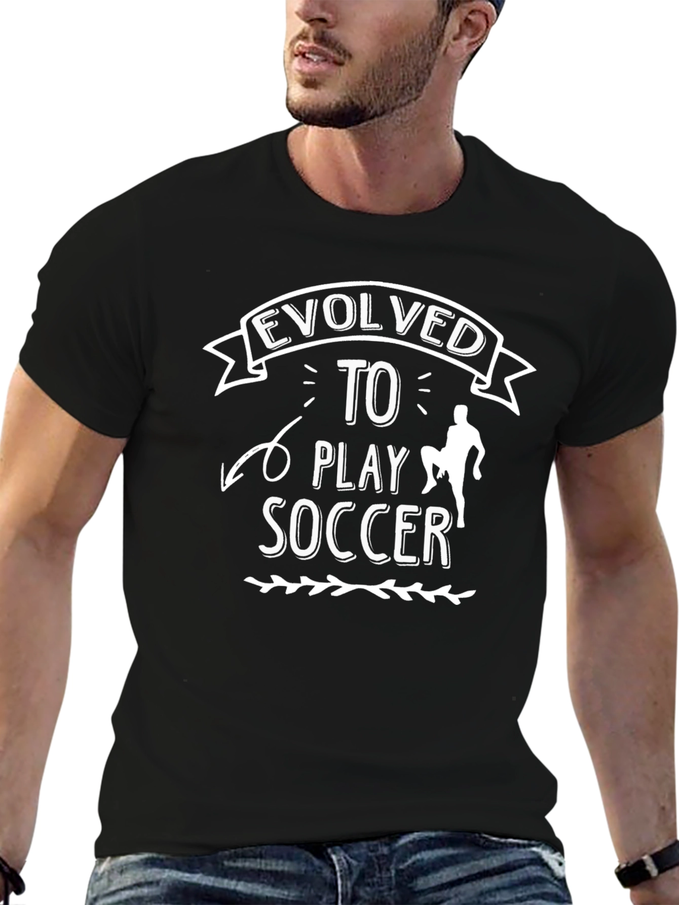 Evolved to Play Soccer Graphic Tee