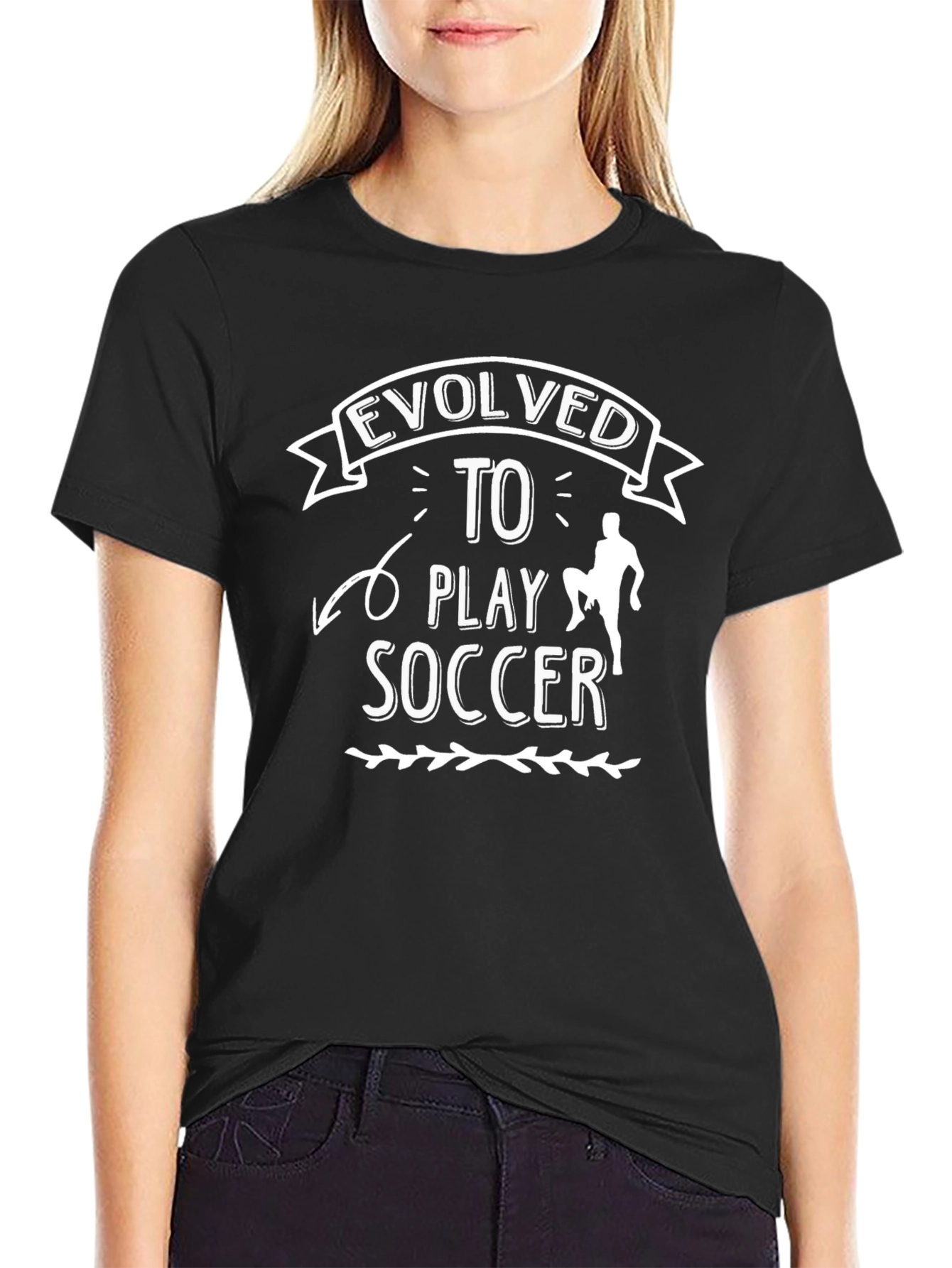 Evolved to Play Soccer Graphic Tee