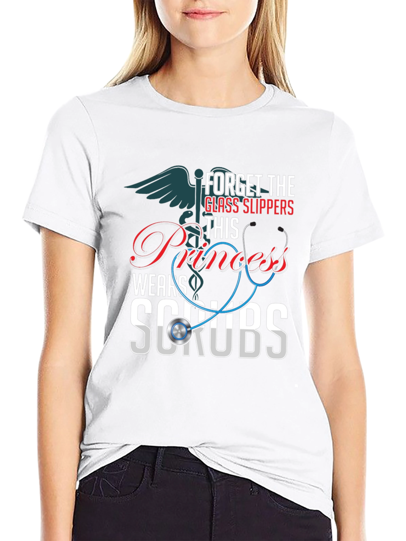 Princess Wears Scrubs T-Shirt: Nurse Apparel